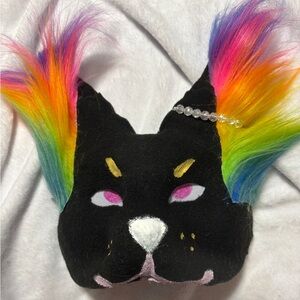 Therian Furry Rainbow Feline Costume Cosplay Mask Handmade